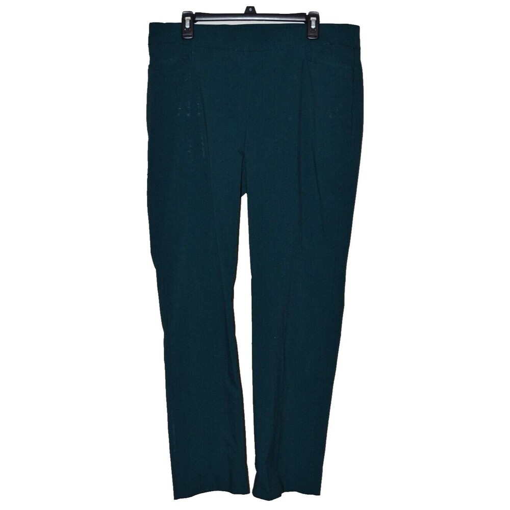 Chico's Womens 3R sz 16 Pull On Capri Pants Green  Cruise Flaw  stretch‎ comfort